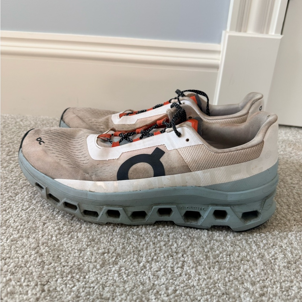 ON Cloud Cloudmonster Men’s running shoes sneakers in Frost Surf men’s size 12.5